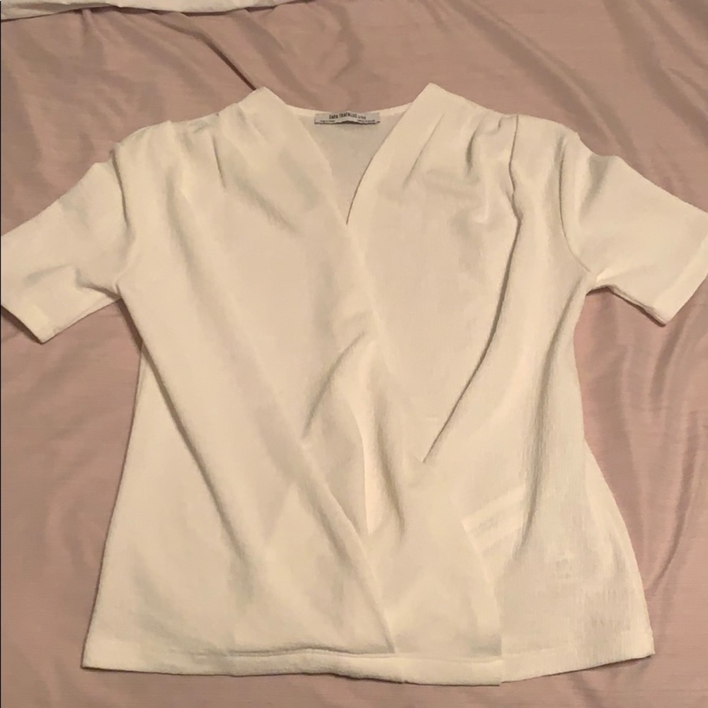 Zara Trafaluc  small beige blouse